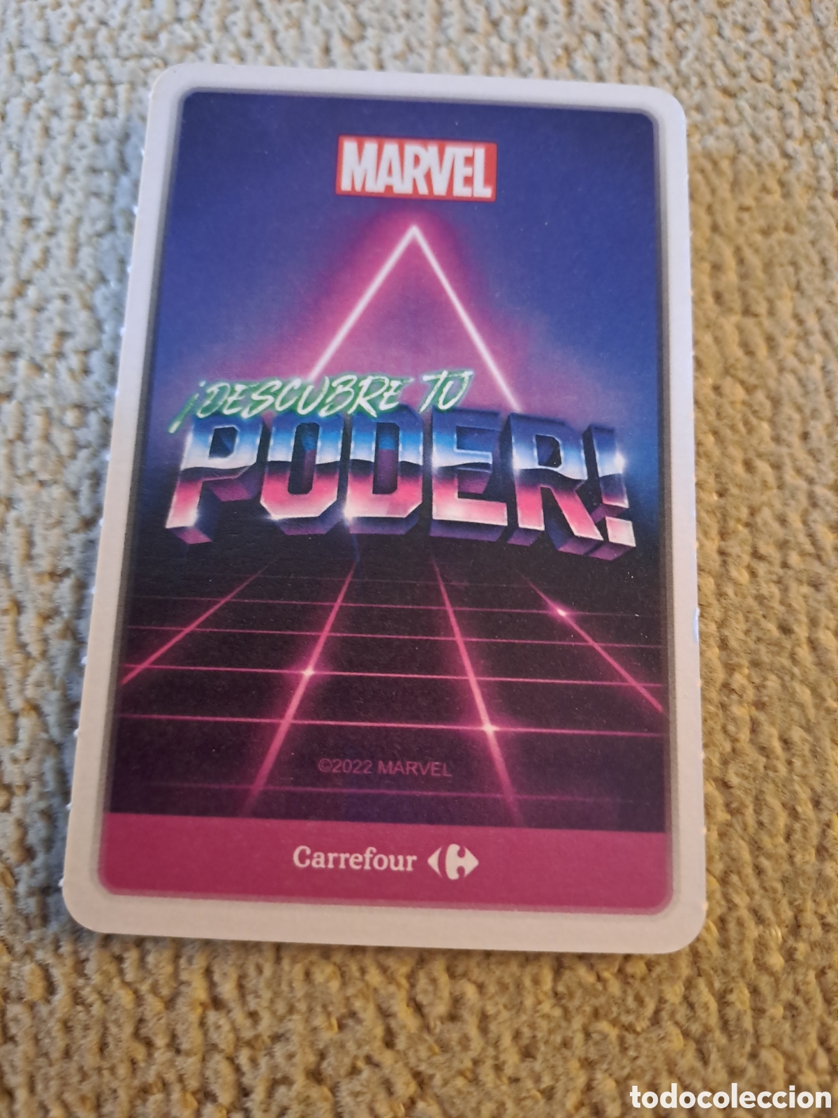 Coleccionismo cromos antiguos: CARREFOUR 2022 - MARVEL DESCUBRE TU PODER N&ordm; 34 BLACK PANTHER - Foto 2
