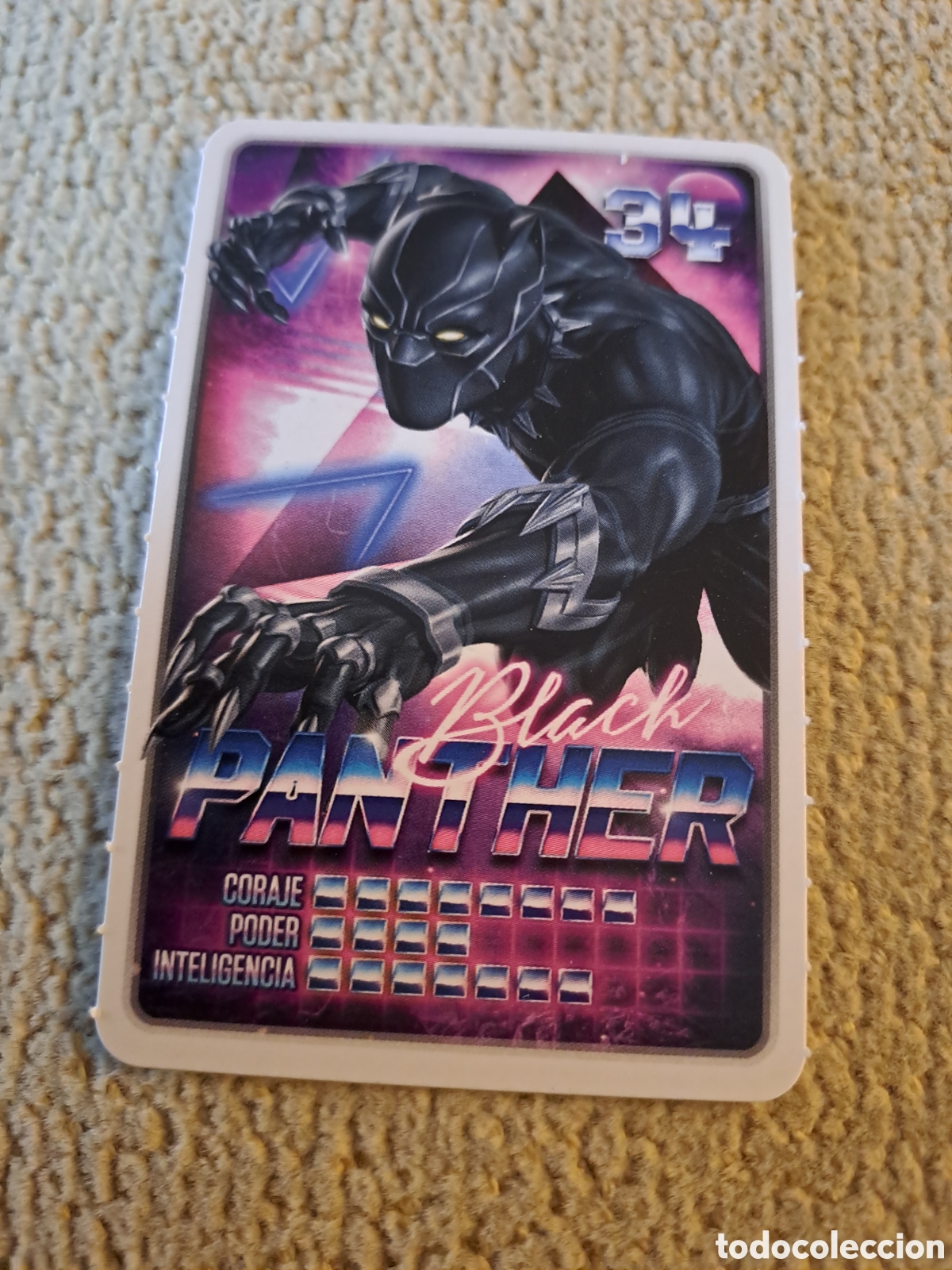 Coleccionismo cromos antiguos: CARREFOUR 2022 - MARVEL DESCUBRE TU PODER N&ordm; 34 BLACK PANTHER - Foto 1
