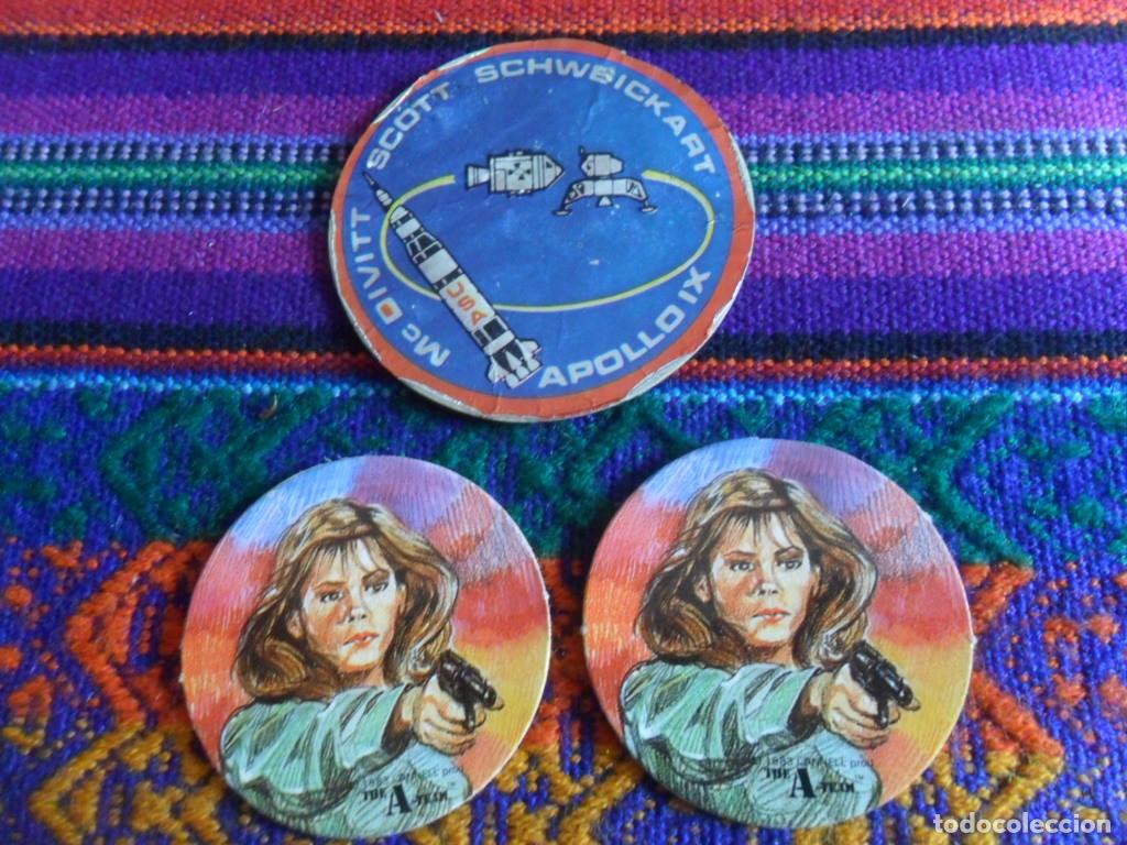 Coleccionismo Cromos antiguos: 2 CROMO STICKS-A EQUIPO A AMY AMANDA ALLEN. BIMBO 1983. REGALO EMBLEMAS A&Eacute;REOS 38 PANRICO. RAROS.