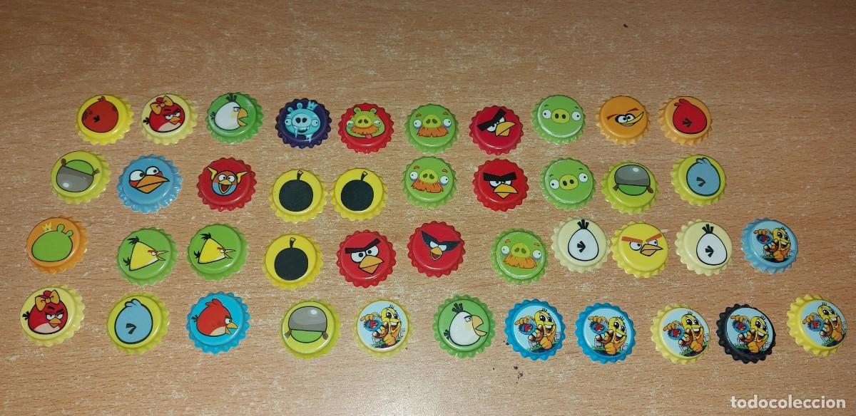 Coleccionismo Cromos antiguos: 42 chapas GREFUSA ANGRY BIRDS