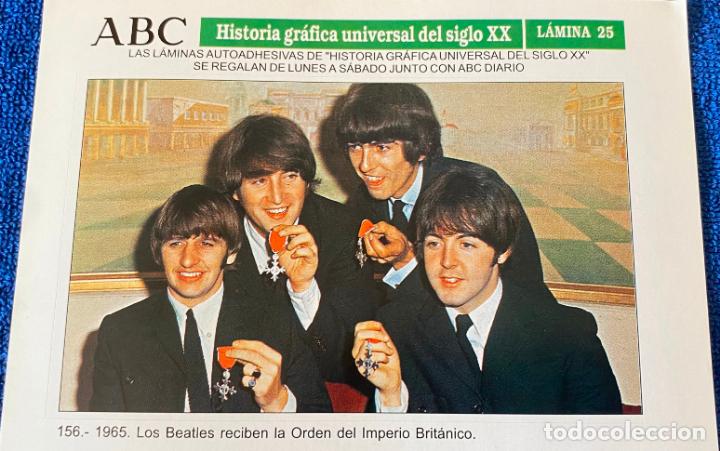 Coleccionismo Cromos antiguos: The Beatles - Historia Gr&aacute;fica Universal del siglo XX - L&aacute;mina 25 - ABC &iexcl;Impecable!