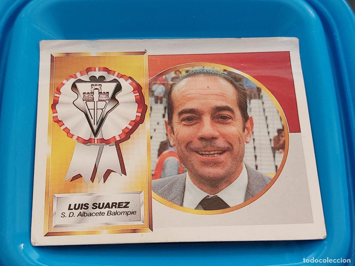 Sammeln alte Sammelbilder: EDICIONES ESTE 94-95 ENTRENADOR LUIS SUAREZ ALBACETE BAJA - VENTANILLA SUPERIOR