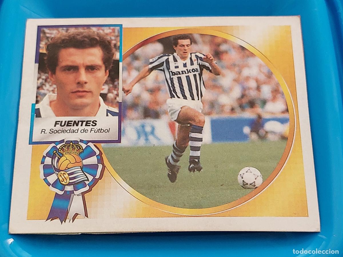 Sammeln alte Sammelbilder: EDICIONES ESTE 94-95 FUENTES REAL SOCIEDAD - RECORTADO TRASERA CON PINILLA
