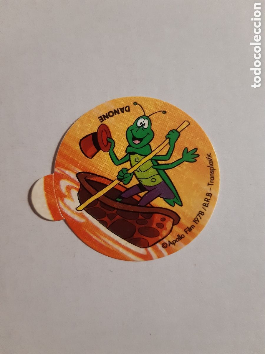 Coleccionismo cromos antiguos: Pegatina Abeja Maya de Danone a&ntilde;o 1978 nunca pegada - Foto 1