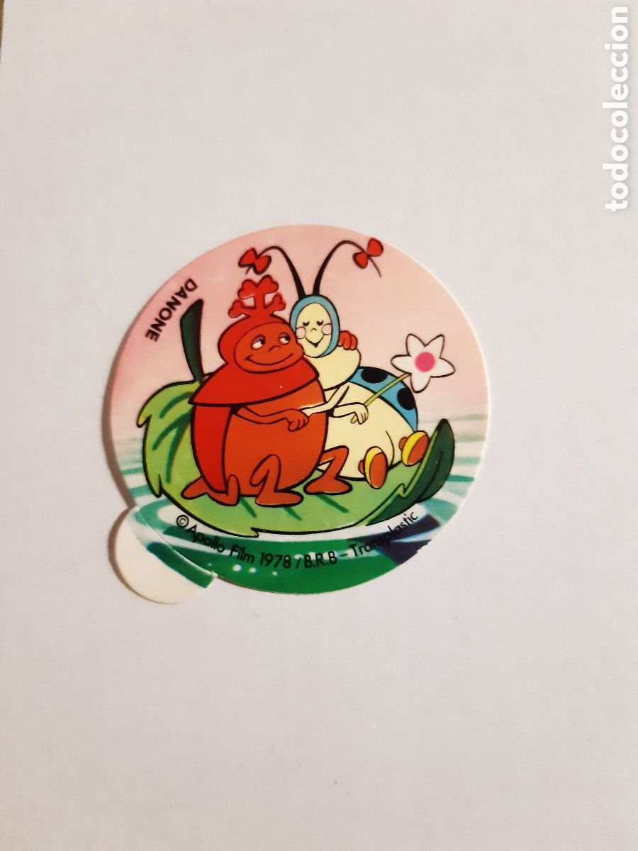 Coleccionismo cromos antiguos: Pegatina Abeja Maya de Danone a&ntilde;o 1978 nunca pegada - Foto 1