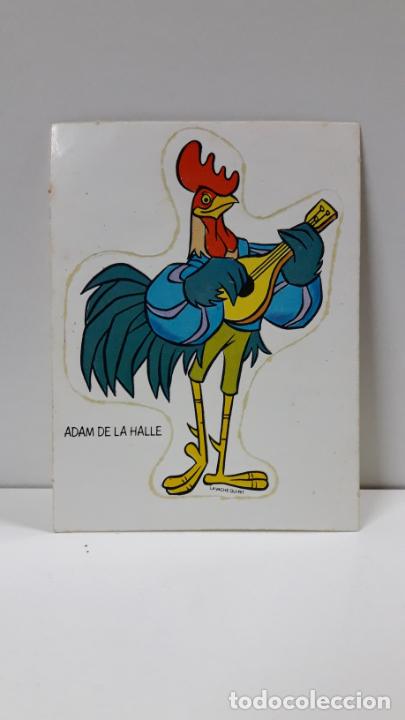 Coleccionismo Cromos antiguos: CROMO PEGATINA ADAM DE LA HALLE - ROBIN HOOD . LA VACA QUE RIE / LA VACHE QUI RIT . WALT DISNEY 1974