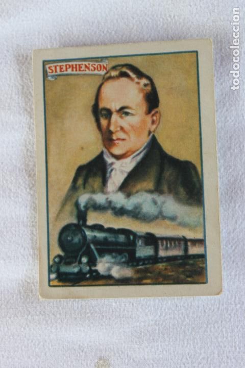 Collezionismo Figurine antiche: CROMO N&ordm; 10 FERROCARRIL STEPHENSON BIOGRAFIAS CAJA DE AHORROS DEL SURESTE DE ESPA&Ntilde;A