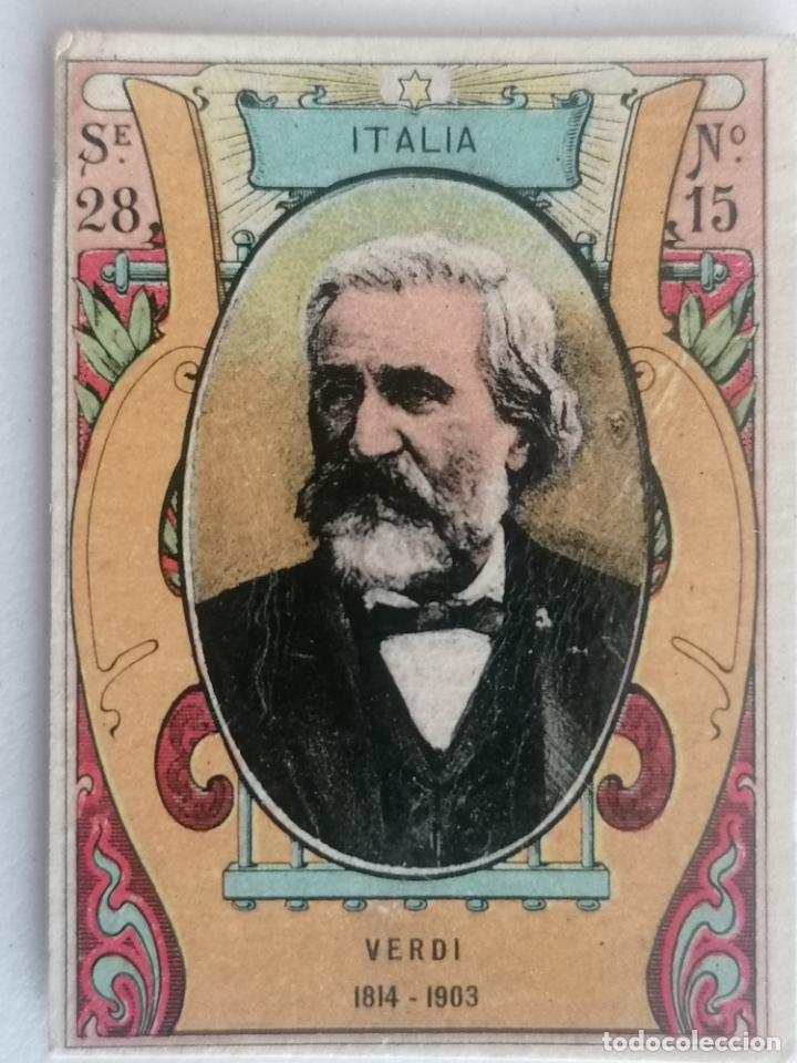 Coleccionismo cromos antiguos: FOTOTIPIA CERILLAS, ITALIA - VERDI A&Ntilde;OS 1814 A 1903. , N&ordm; 15 - SERIE 28
