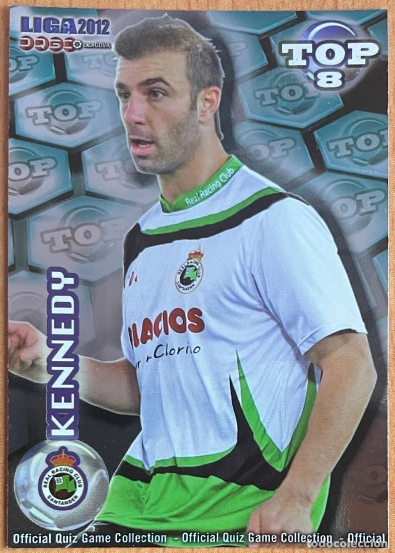 Coleccionismo Cromos antiguos: 610 KENNEDY RACING DE SANTANDER TOP AZUL BRILLO LISO FICHAS MUNDICROMO 2011 2012 11 12