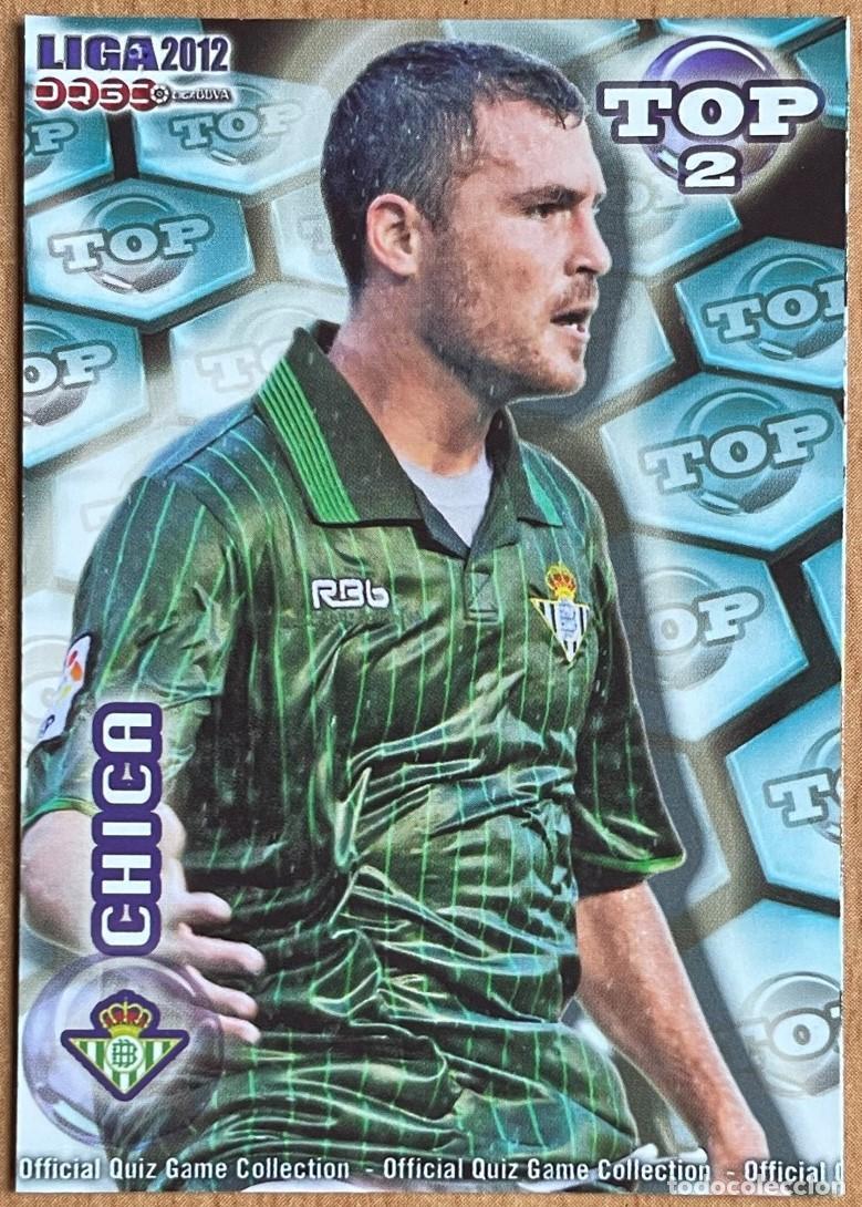 Coleccionismo Cromos antiguos: 558 CHICA REAL BETIS TOP AZUL MATE LISO FICHAS MUNDICROMO 2011 2012 11 12