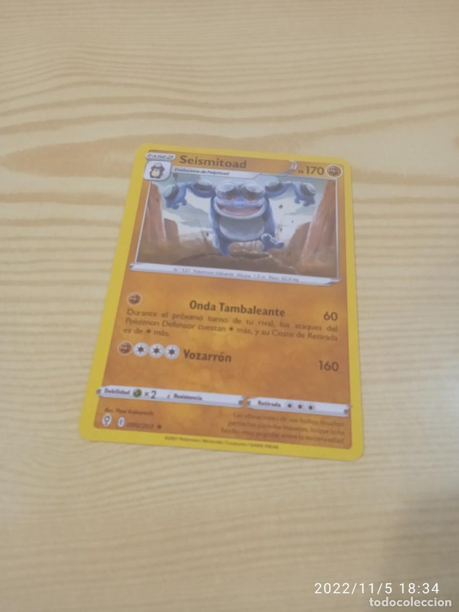 Coleccionismo cromos antiguos: C-3E78AB CROMO FICHA DE POKEMON SEISMITOAD - Foto 1