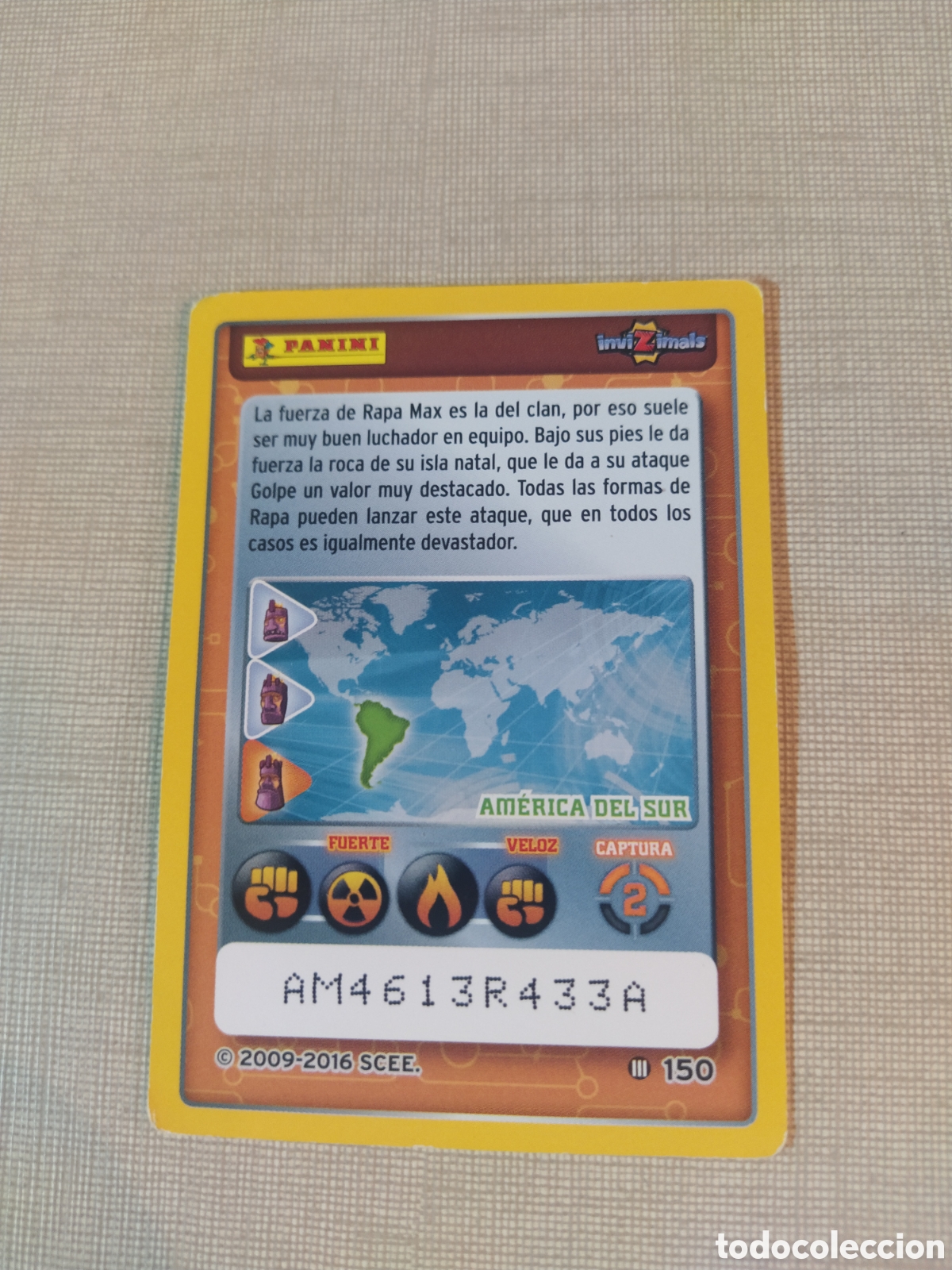 Coleccionismo cromos antiguos: Cromo PANINI Invizimals 2009-2016 RAPA - Foto 2