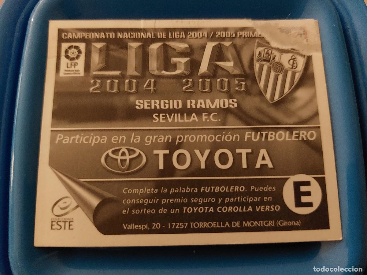 Coleccionismo cromos antiguos: EDICIONES ESTE 2004-2005 (04 05) SERGIO RAMOS SEVILLA ROOKIE &ndash; VENTANILLA - Foto 2
