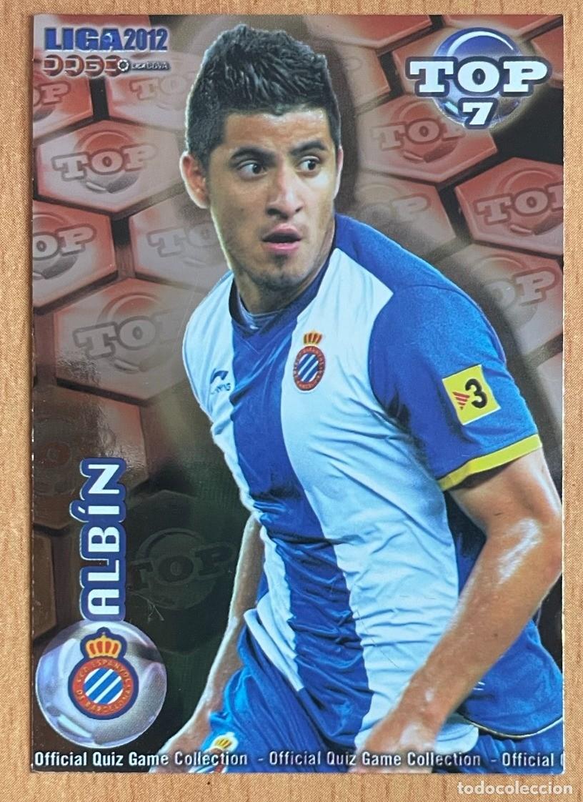 Coleccionismo Cromos antiguos: 600 ALBIN RCD ESPANYOL TOP ROJO BRILLO LISO FICHAS MUNDICROMO 2011 2012 11 12