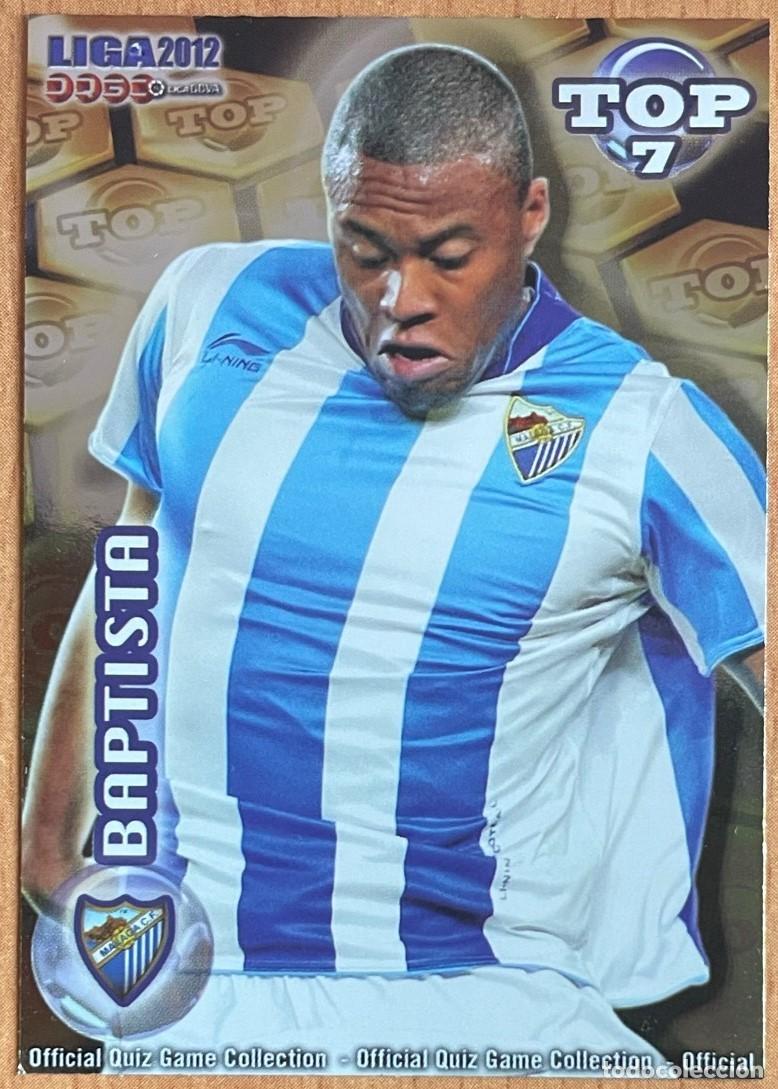 Coleccionismo Cromos antiguos: 601 BAPTISTA MALAGA CF TOP DORADO BRILLO LISO FICHAS MUNDICROMO 2011 2012 11 12