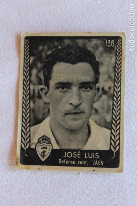 Collectionnisme Cartes &agrave; collectionner anciennes: CROMO N&ordm; 136 JOSE LUIS DEFENSA CENTRAL JAEN A&Ntilde;OS 50