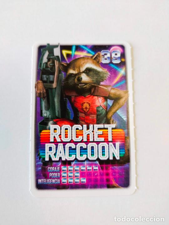 Coleccionismo cromos antiguos: N&ordm; 39 ROCKET RACOON - MARVEL. DESCUBRE TU PODER CROMO CARD CARREFOUR 2022 - Foto 1