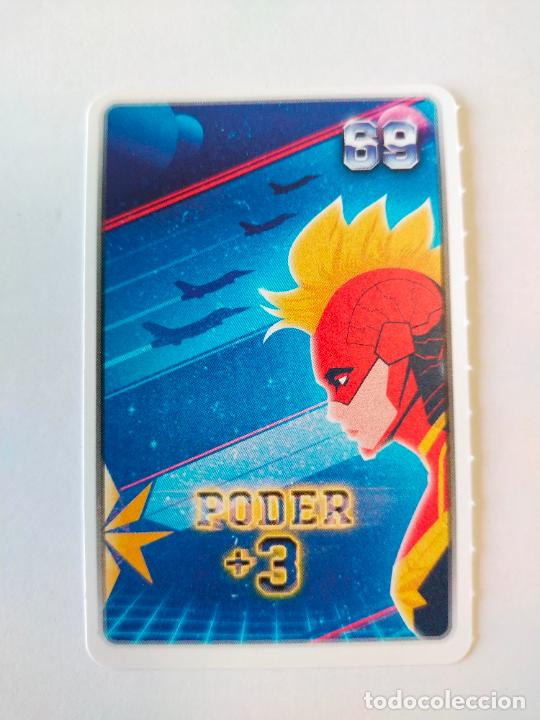 Coleccionismo cromos antiguos: N&ordm; 69 PODER +3 CAPITANA MARVEL - MARVEL. DESCUBRE TU PODER CROMO CARD CARREFOUR 2022 - Foto 1