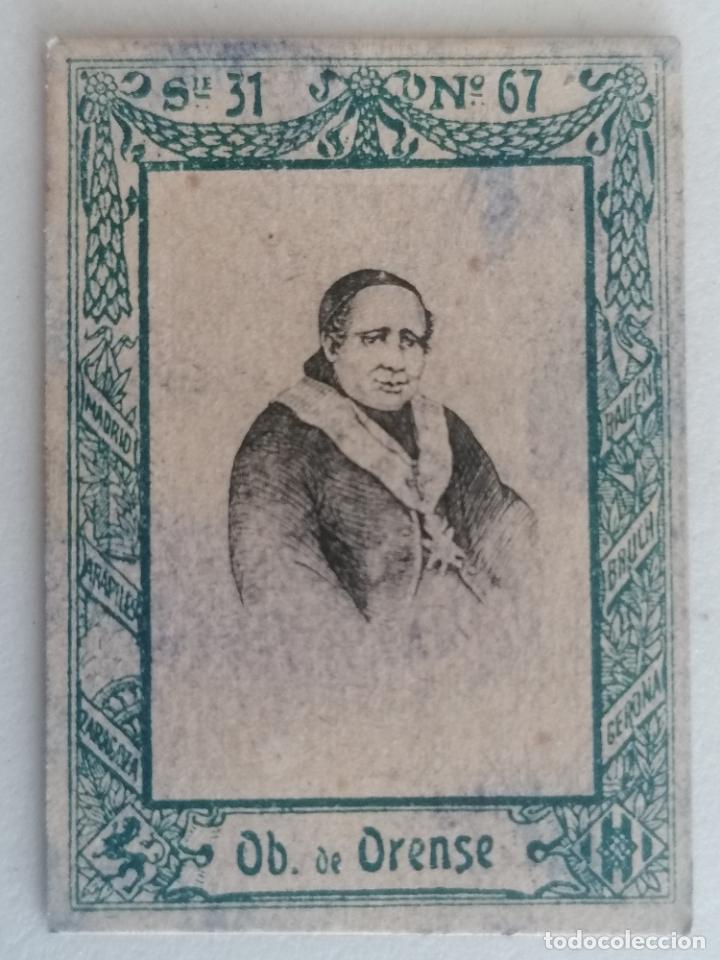 Coleccionismo Cromos antiguos: FOTOTIPIA CERILLAS, OBISPON DE ORENSE-P. DE QUEVEDO Y QUINTANO , N&ordm; 67 - SERIE 31