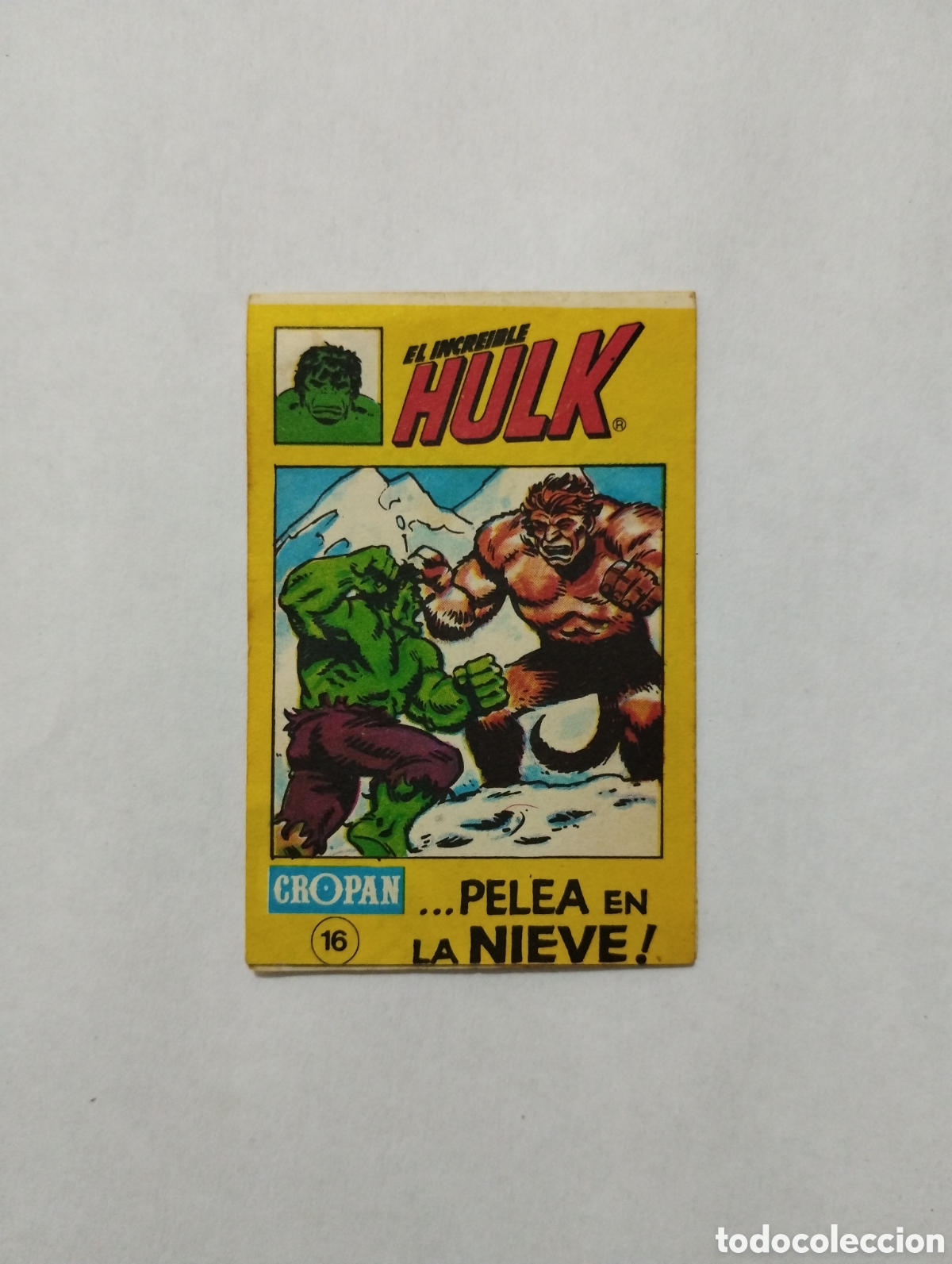 Coleccionismo cromos antiguos: CROPAN MINI COMIC EL INCRE&Iacute;BLE HULK N&deg;16 - Foto 1