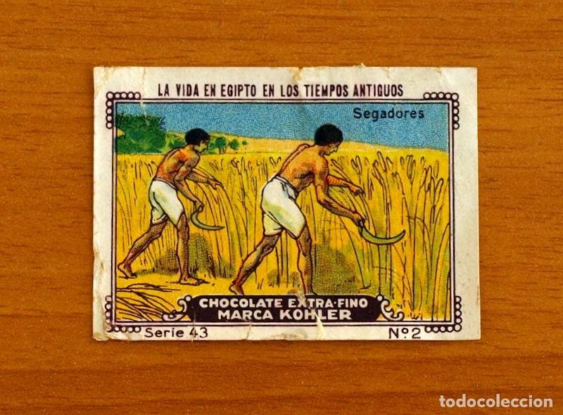 Coleccionismo cromos antiguos: La Vida en Egipto en los Tiempos Antiguos- Serie 43- Cromo N&ordm; 2 -&Aacute;lbum Nestl&eacute; 1930-Chocolate Kohler