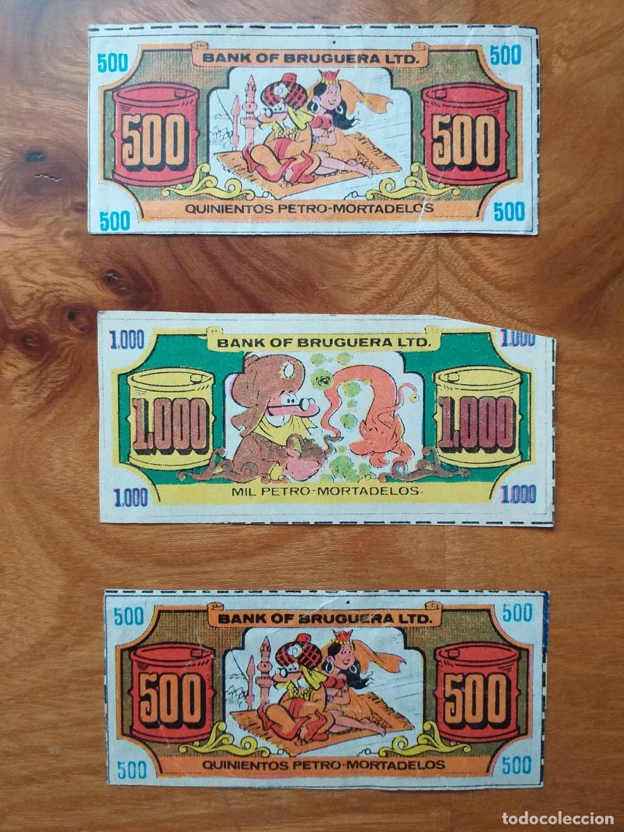 Coleccionismo cromos antiguos: TRES BILLETES PETRO MORTADELOS - Foto 2