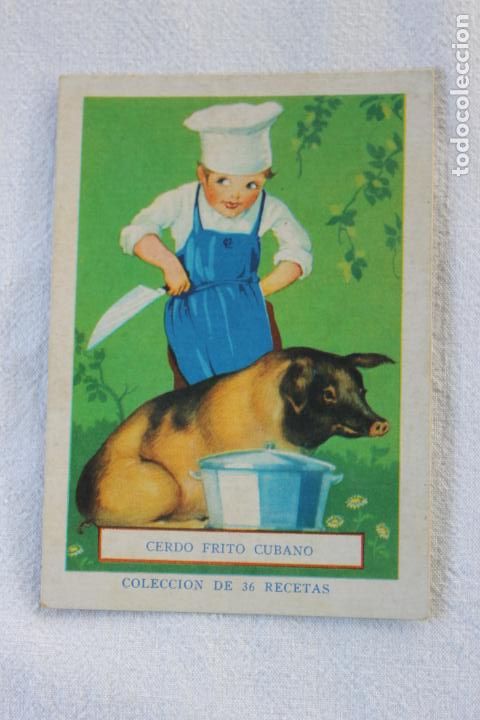 Collectionnisme Cartes &agrave; collectionner anciennes: CROMO CHOCOLATES SERRET VINAROZ N&ordm; 32 CERDO FRITO CUBANO