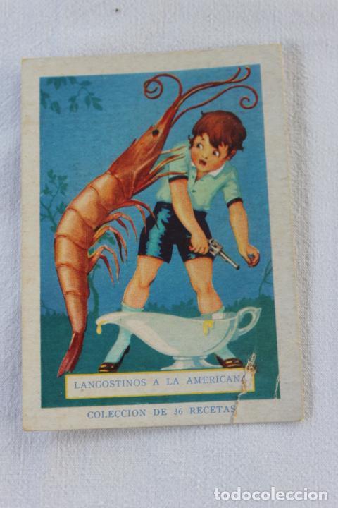 Collectionnisme Cartes &agrave; collectionner anciennes: CROMO CHOCOLATES SERRET VINAROZ N&ordm; 8 LANGOSTINOS A LA AMERICANA