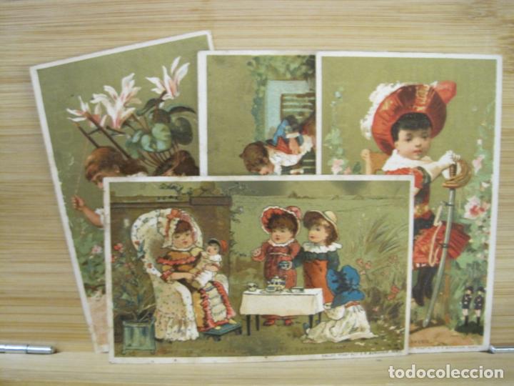Coleccionismo Cromos antiguos: COLECCION DE 4 CROMOS ANTIGUOS-PUBLICIDAD PEDRO BERNET ALMACENES-VER FOTOS-(98.492)