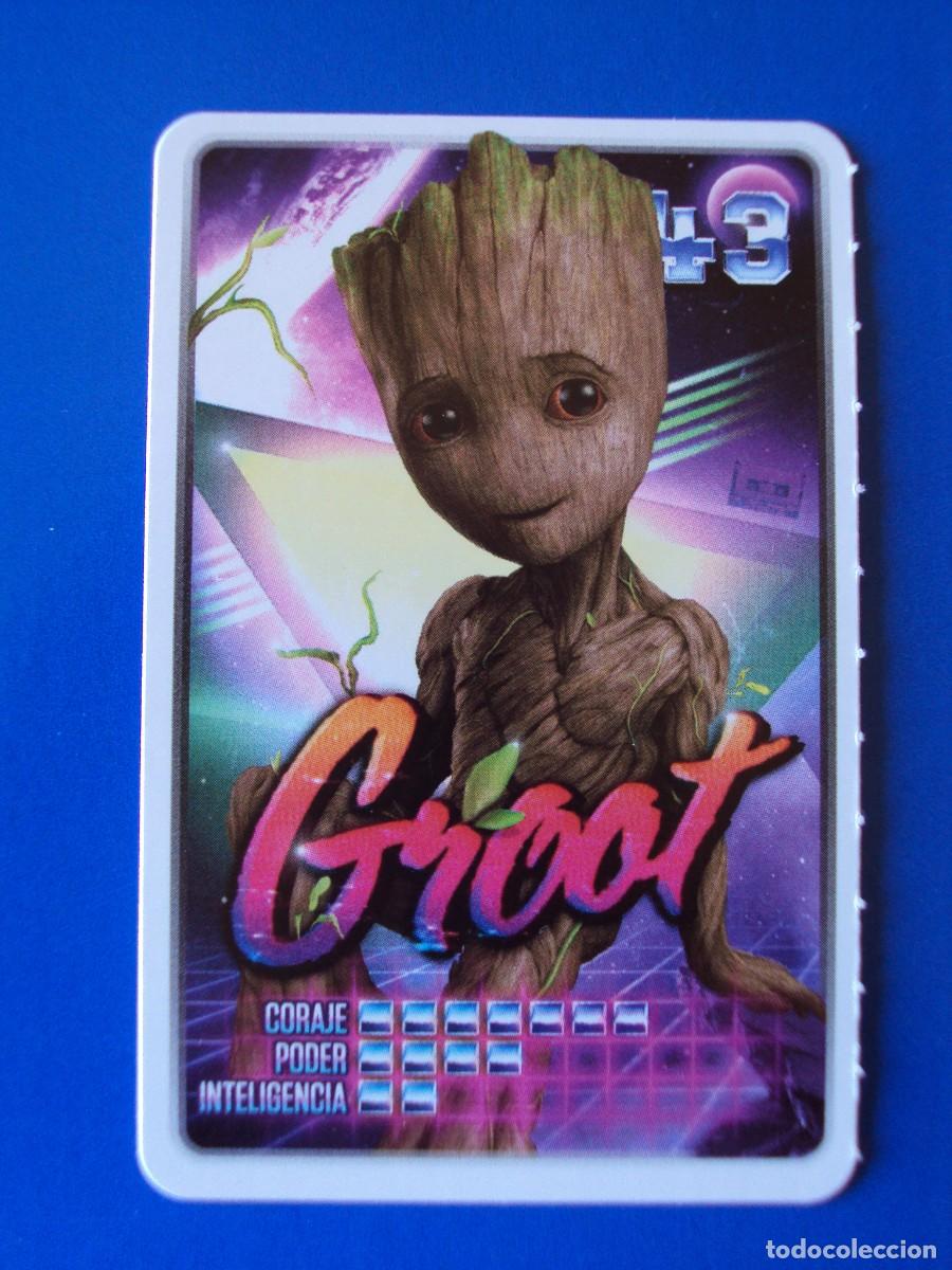 Coleccionismo cromos antiguos: 43 GROOT CROMO CARTA MARVEL DESCUBRE TU PODER 2022 CARREFOUR NUEVO - Foto 1