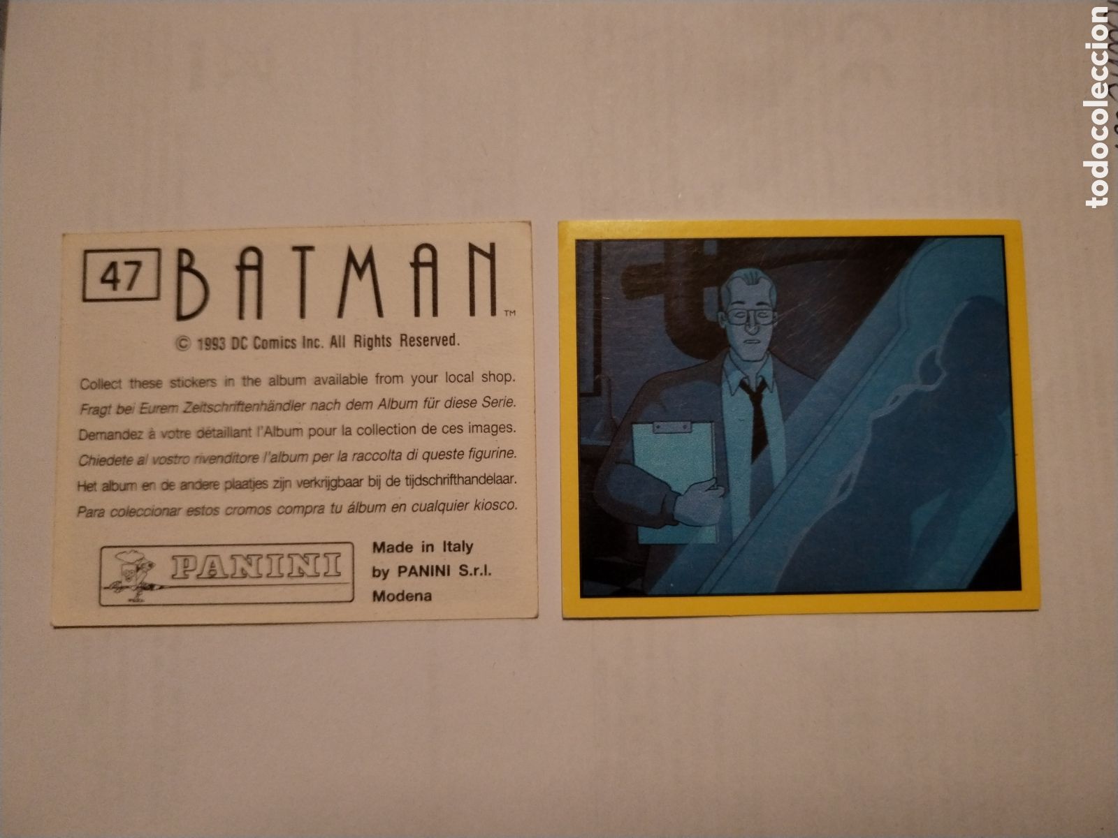 Coleccionismo cromos antiguos: Cromo Batman panini 1993 n&deg;47 - Foto 1