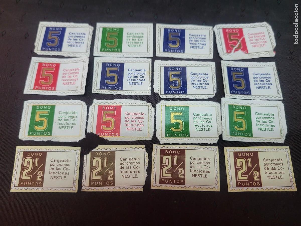 Collectionnisme Cartes &agrave; collectionner anciennes: PUNTOS BONOS CANJEABLES CROMOS NESTLE