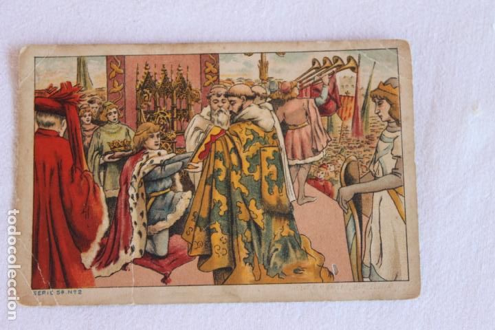 Collectionnisme Cartes &agrave; collectionner anciennes: CROMO HISTORIA DE CATALUNYA LO REY EN JOAN I JURA ELS FURS
