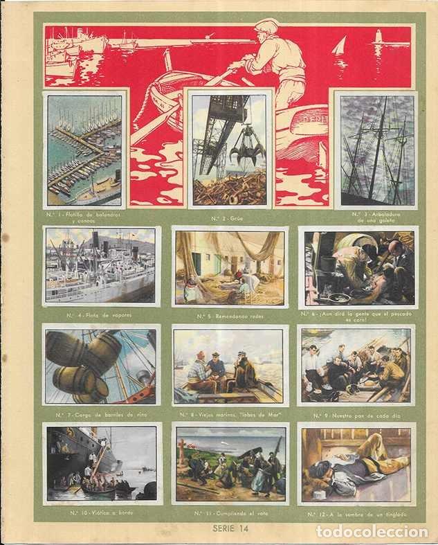 Coleccionismo Cromos antiguos: Cromo.Vida en el Puerto. serie n&ordm; 14 Completa Gallina Blanca 3&ordf; edicion 12 cromos