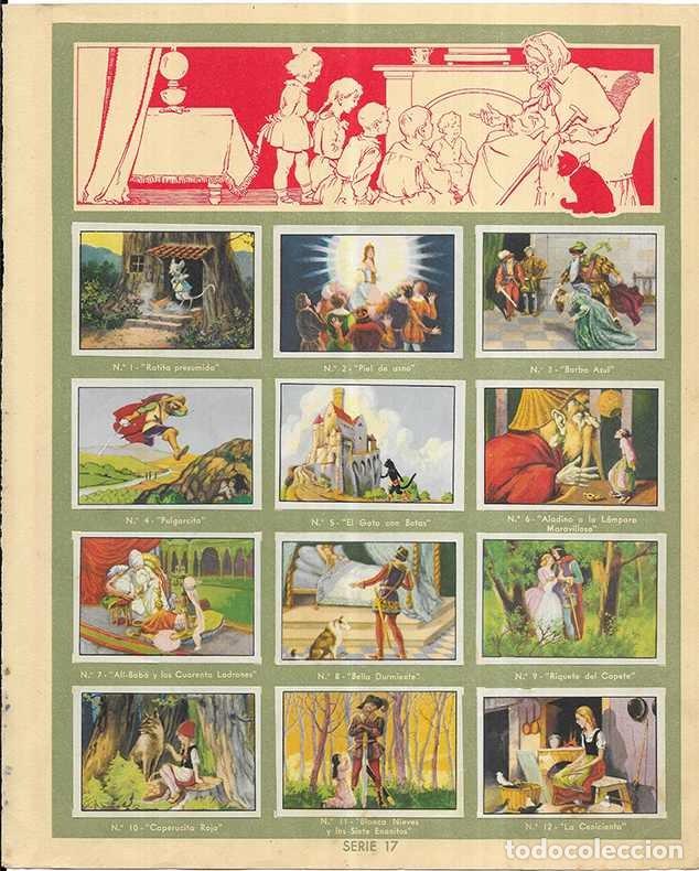 Coleccionismo Cromos antiguos: Cromo.Cuentos clasicos de la abuelita. serie n&ordm; 17 Completa Gallina Blanca 3&ordf; edicion 12 cromos