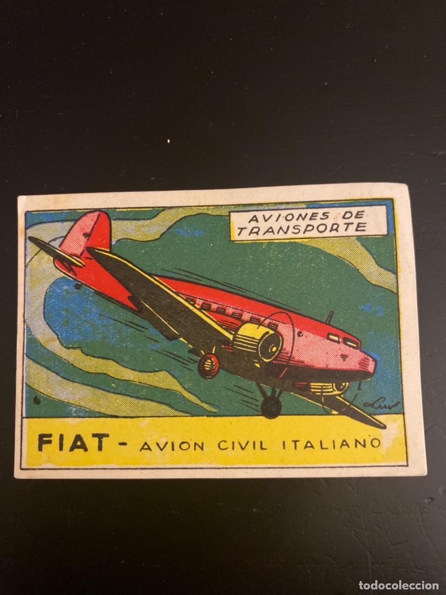 Coleccionismo Cromos antiguos: Cromos nunca pegados editorial el Cisne aviones transporte Fiat avi&oacute;n civil italiano