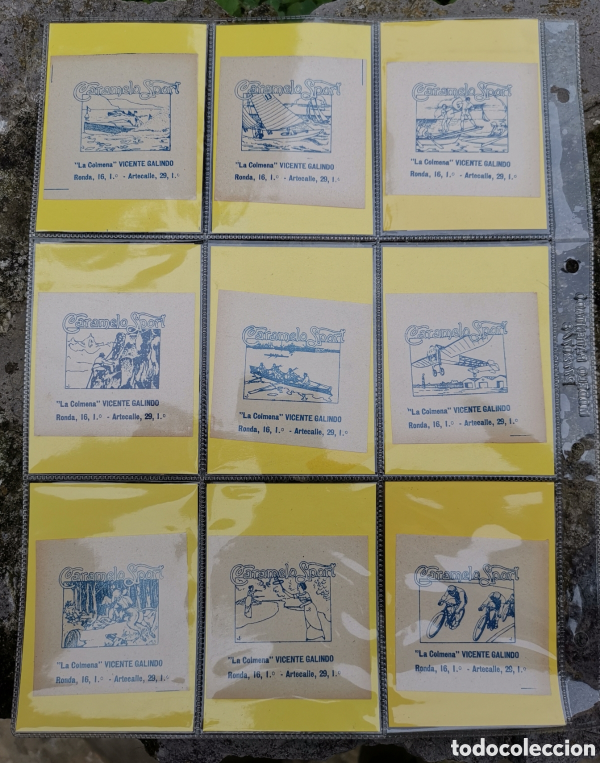 Sammeln alte Sammelbilder: 19 cromos Caramelos La Comelna - Vicente Galindo (Bilbao) - Serie Sport - SIN Pegar