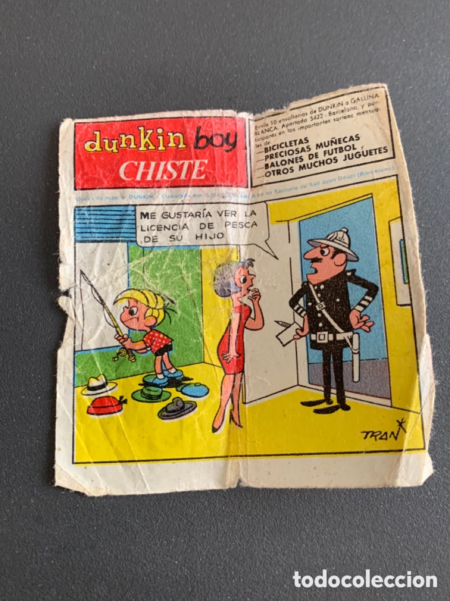 Coleccionismo cromos antiguos: Cromo. Chicle. DUNKIN BOY. CHISTE - Foto 1