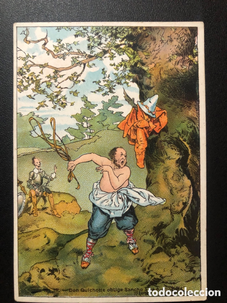 Coleccionismo Cromos antiguos: Antiguo cromo franc&eacute;s historia de don quijote de la mancha histoire de don quichotte de la manche