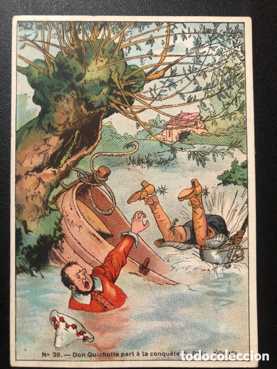 Coleccionismo Cromos antiguos: Antiguo cromo franc&eacute;s historia de don quijote de la mancha histoire de don quichotte de la manche