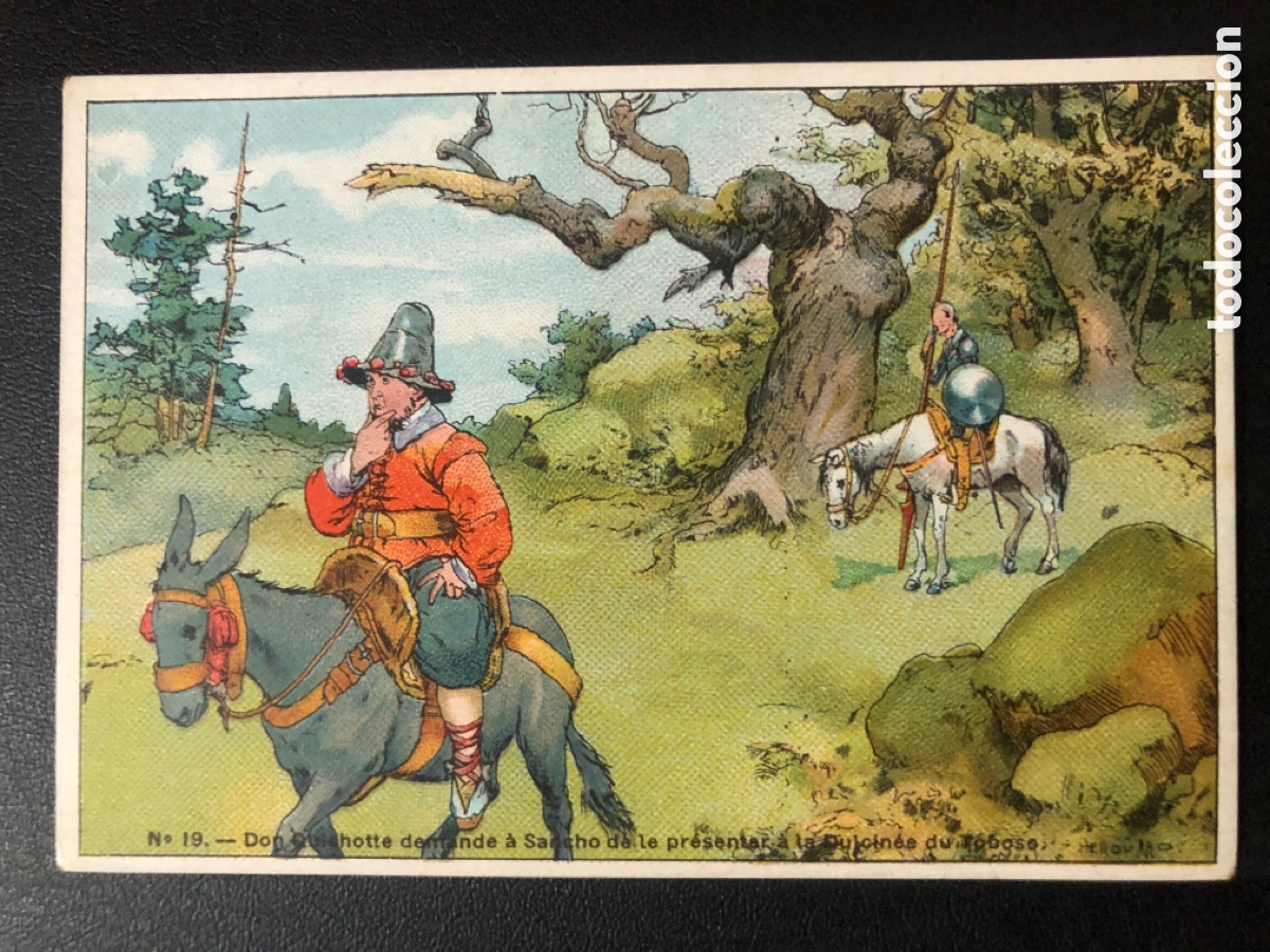 Coleccionismo Cromos antiguos: Antiguo cromo franc&eacute;s historia de don quijote de la mancha histoire de don quichotte de la manche