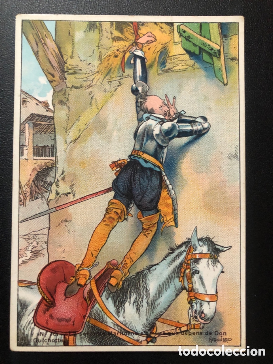 Coleccionismo Cromos antiguos: Antiguo cromo franc&eacute;s historia de don quijote de la mancha histoire de don quichotte de la manche