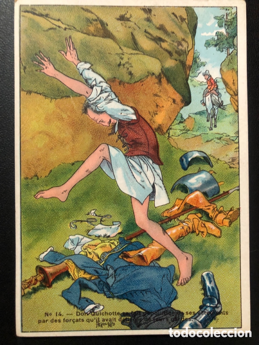 Coleccionismo Cromos antiguos: Antiguo cromo franc&eacute;s historia de don quijote de la mancha histoire de don quichotte de la manche