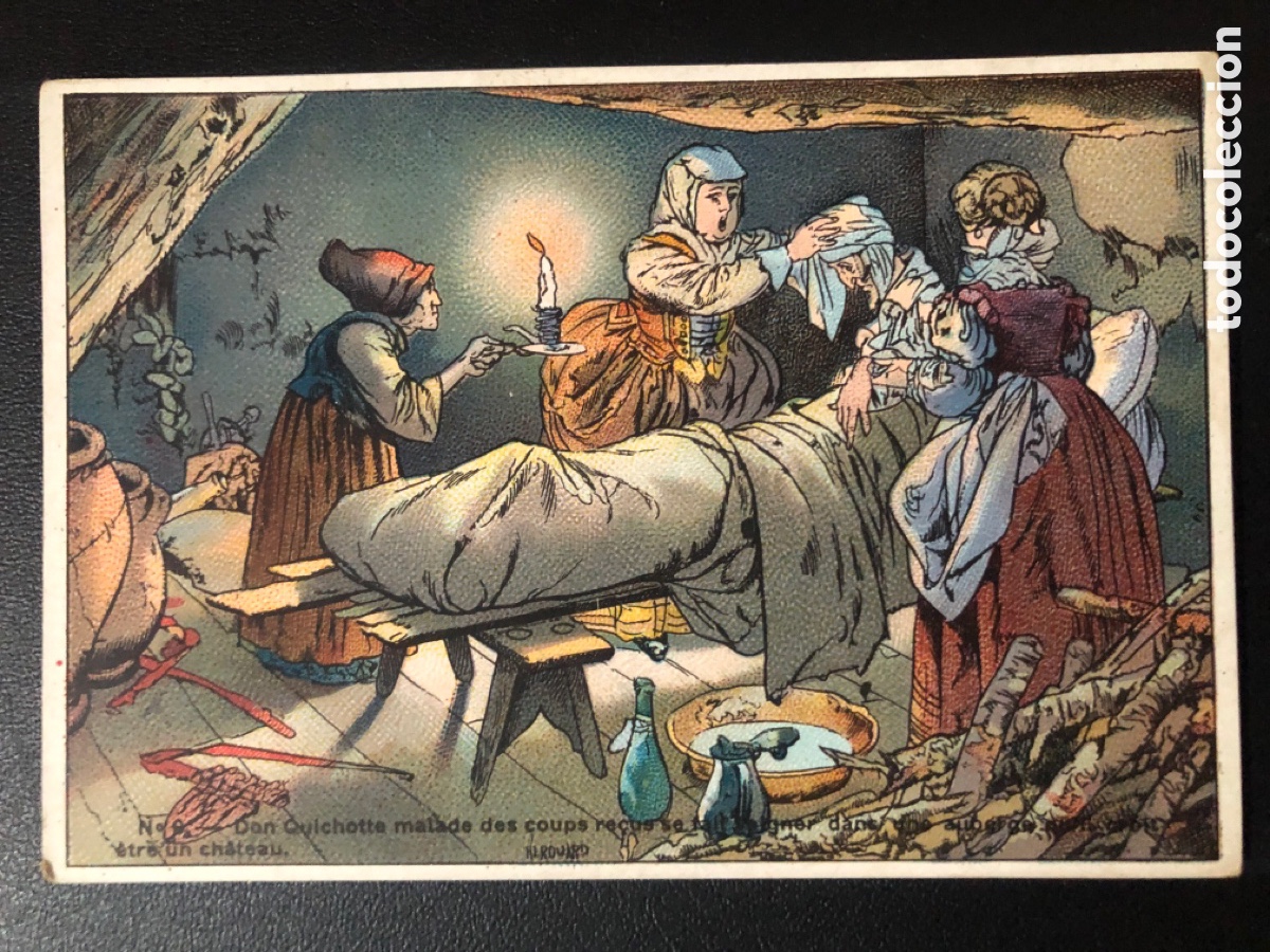 Coleccionismo Cromos antiguos: Antiguo cromo franc&eacute;s historia de don quijote de la mancha histoire de don quichotte de la manche