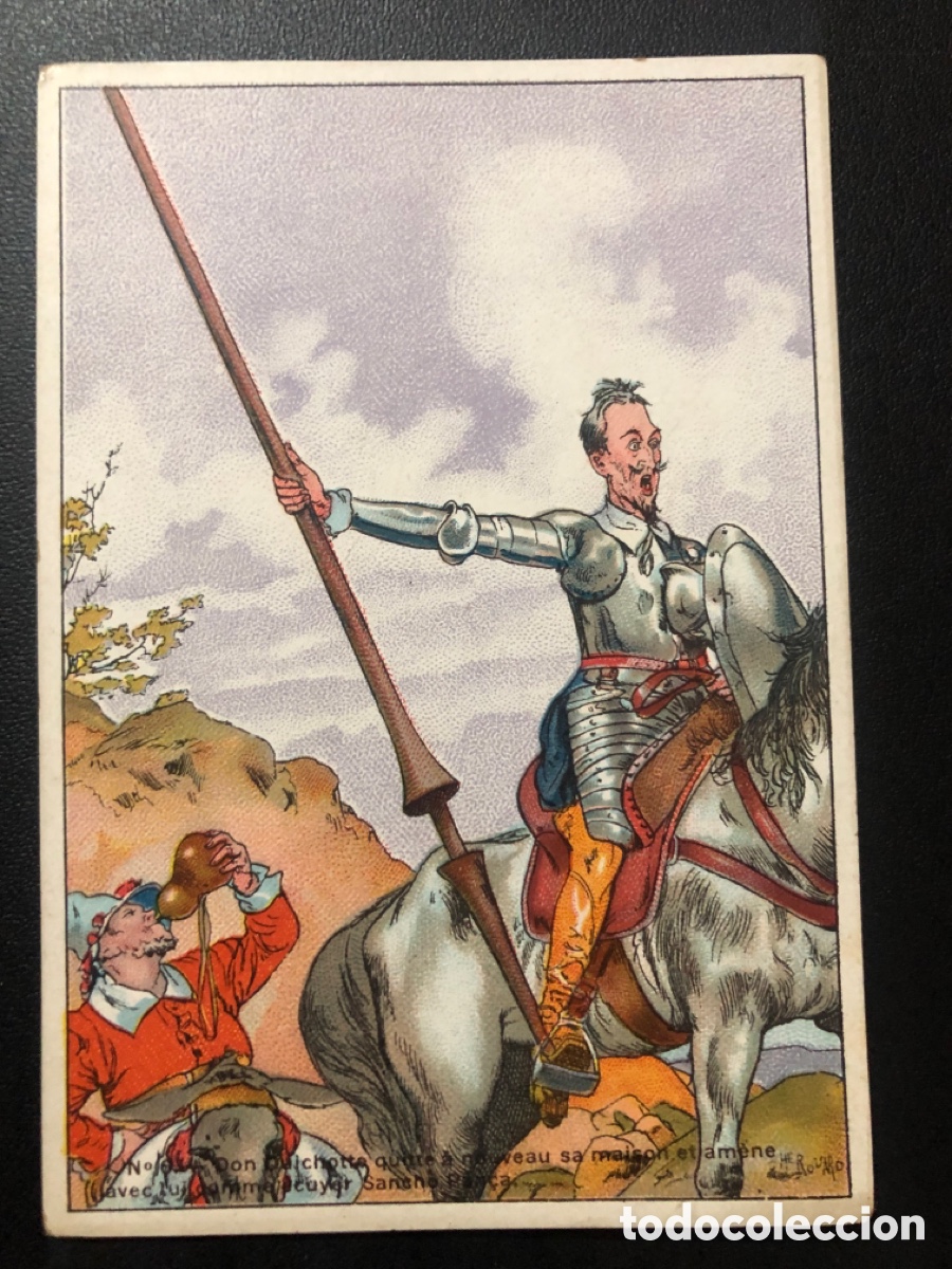Coleccionismo Cromos antiguos: Antiguo cromo franc&eacute;s historia de don quijote de la mancha histoire de don quichotte de la manche