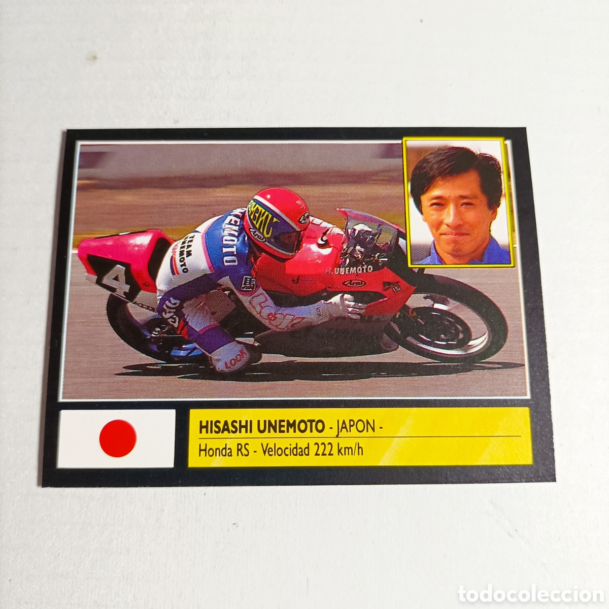 Coleccionismo Cromos antiguos: (ARN.23) CROMO ALBUM: SUPER MOTO. MOTOR 16 - ED. ESTE 1990 - N&deg;198 HISASHI UNEMOTO