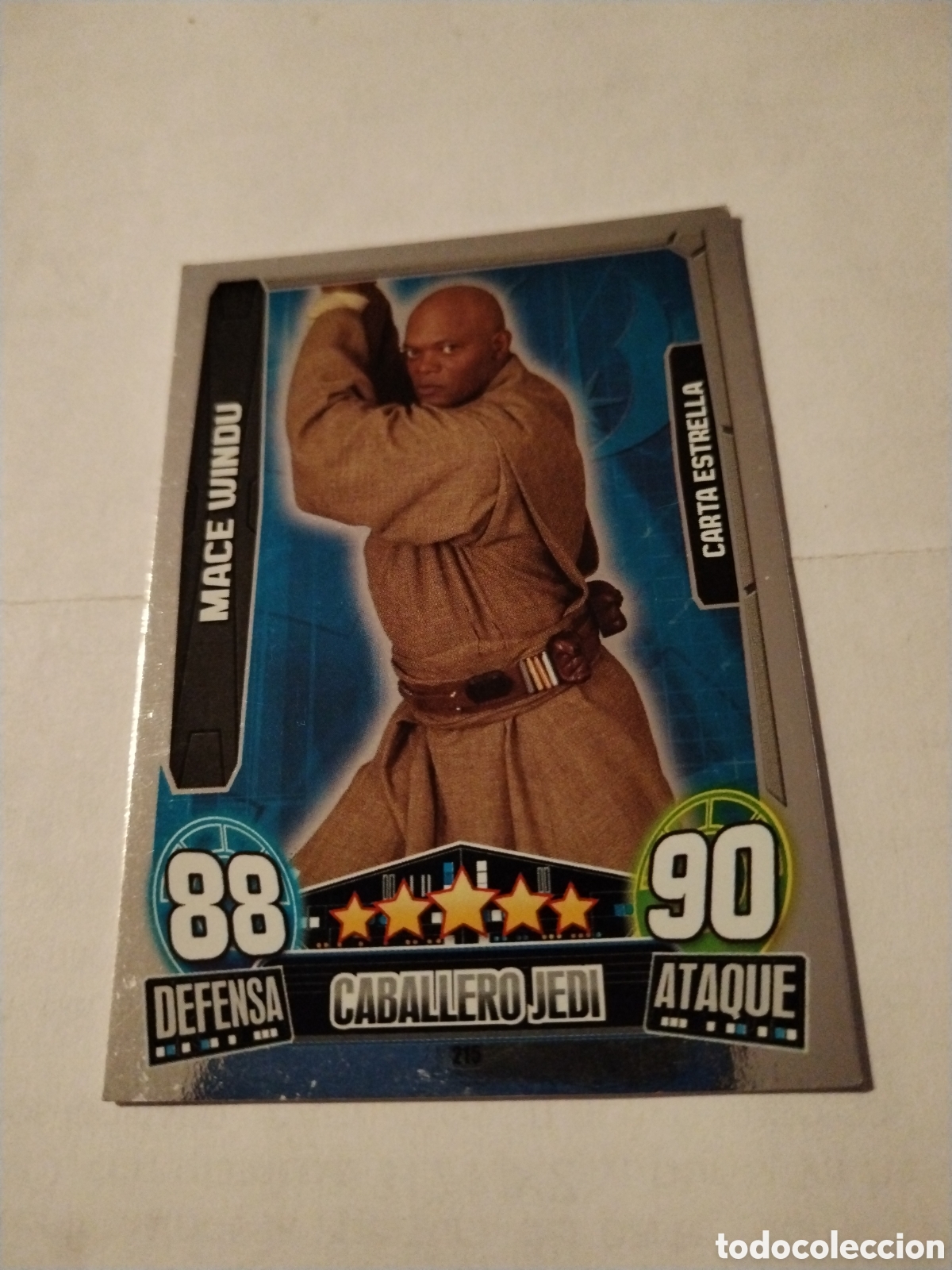 Coleccionismo cromos antiguos: Card force Attax star wars Topps Mace Windu - Foto 1