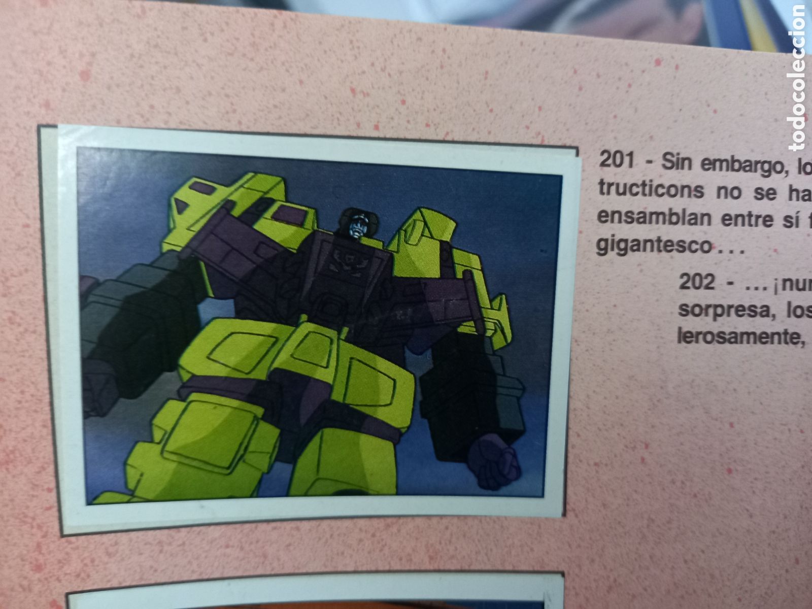 Coleccionismo cromos antiguos: transformers 1986 panini cromo recuperado 201 - Foto 1