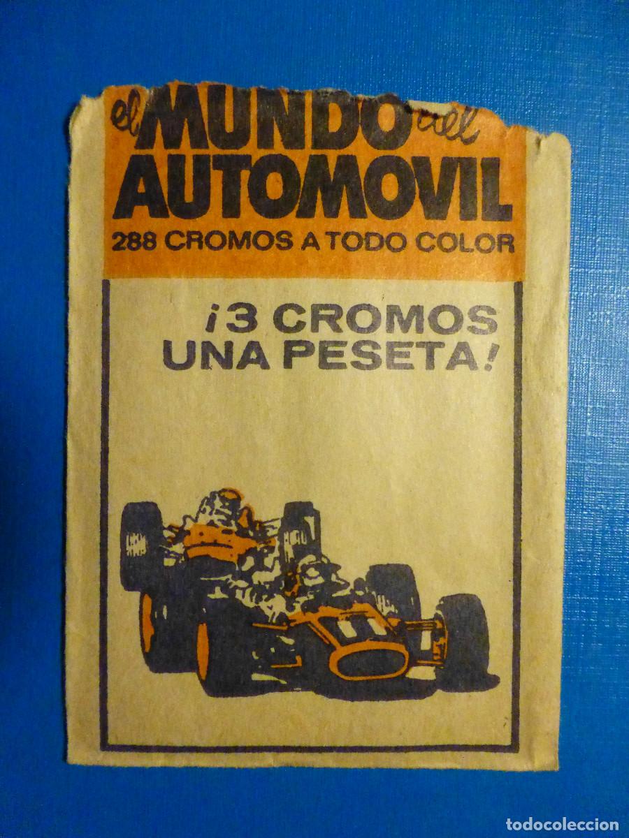 Colecionismo Cromos antigos: Sobre cromos - Mundo Automovil - Vacio - Bruguera - 1970 - 3 cromos una peseta