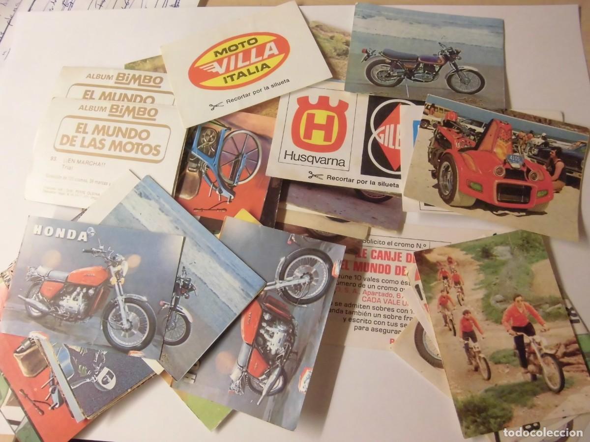Coleccionismo Cromos antiguos: EL MUNDO DE LAS MOTOS(BIMBO)